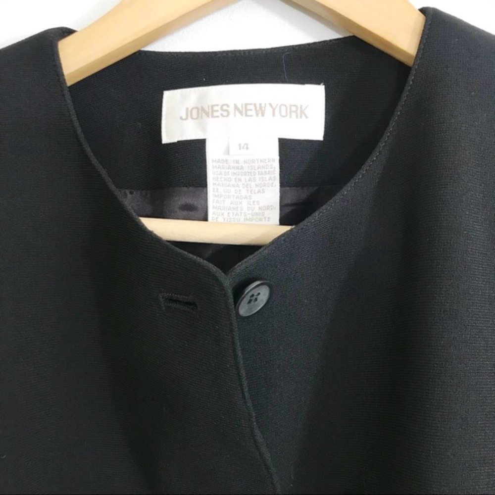 Vintage Jones New York Black Suit Jacket Size 14 NWT plus size - Picture 4 of 9
